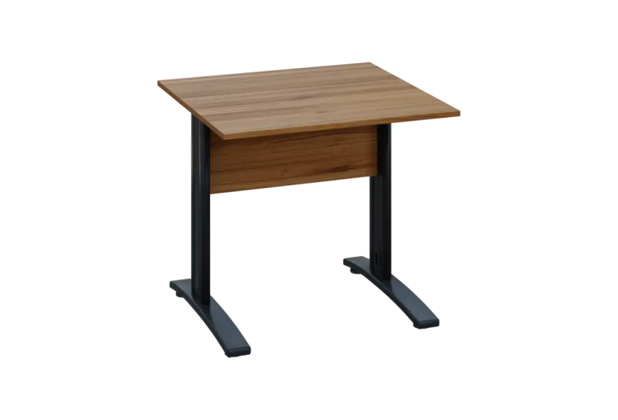 EPK 18 - 8 stůl kancelářský, kovová podnož černá, deska 18 mm, široký 800 mm, ořech světlý